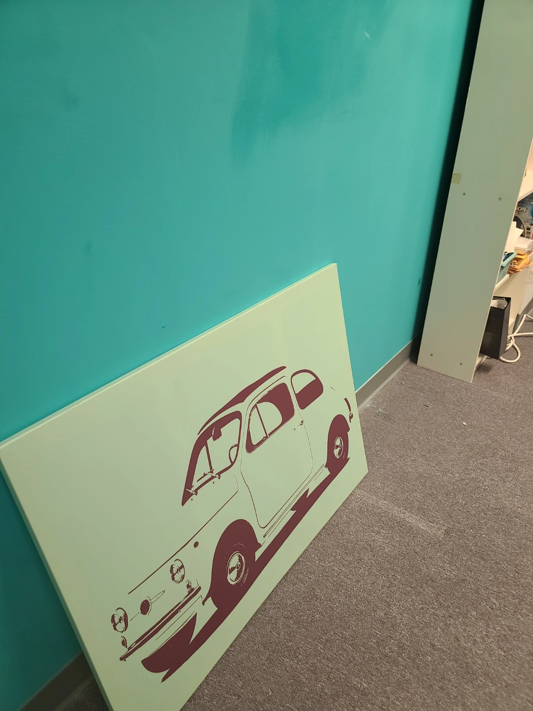 Fiat Car Silhouette Wall Art - photo 2