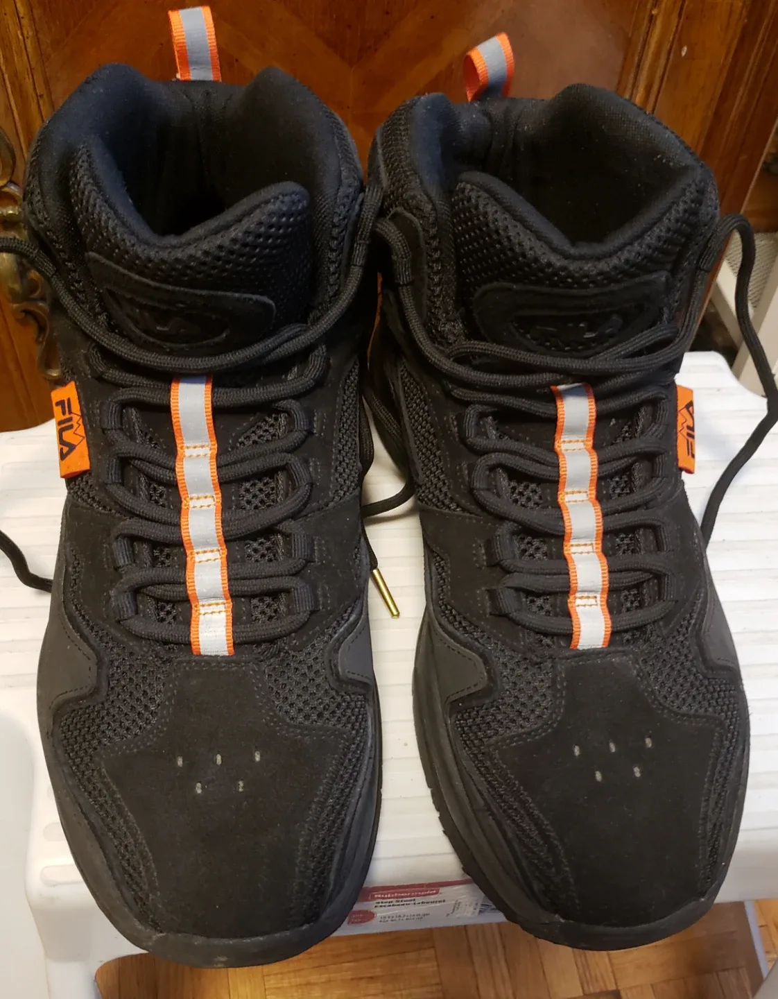 FILA Men's Black Leather/Synthetic Boots - Size 10