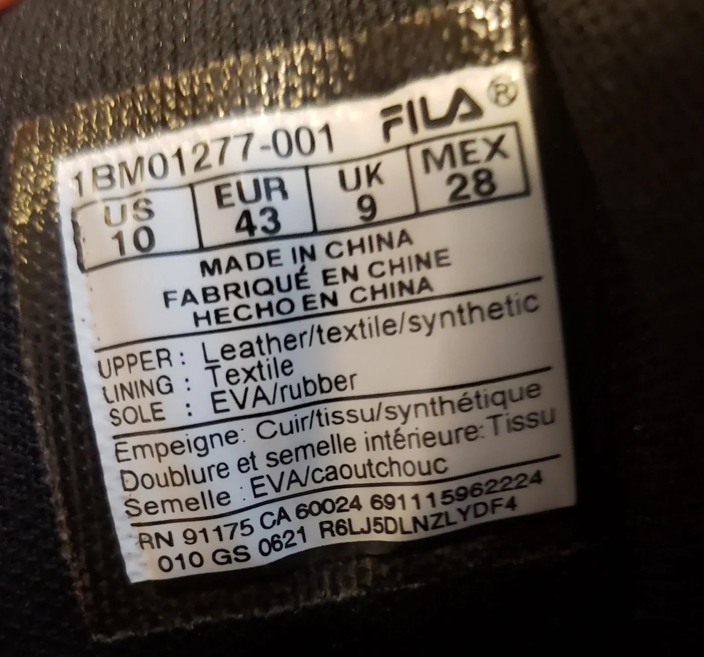 FILA Men's Black Leather/Synthetic Boots - Size 10 image indicator(5)