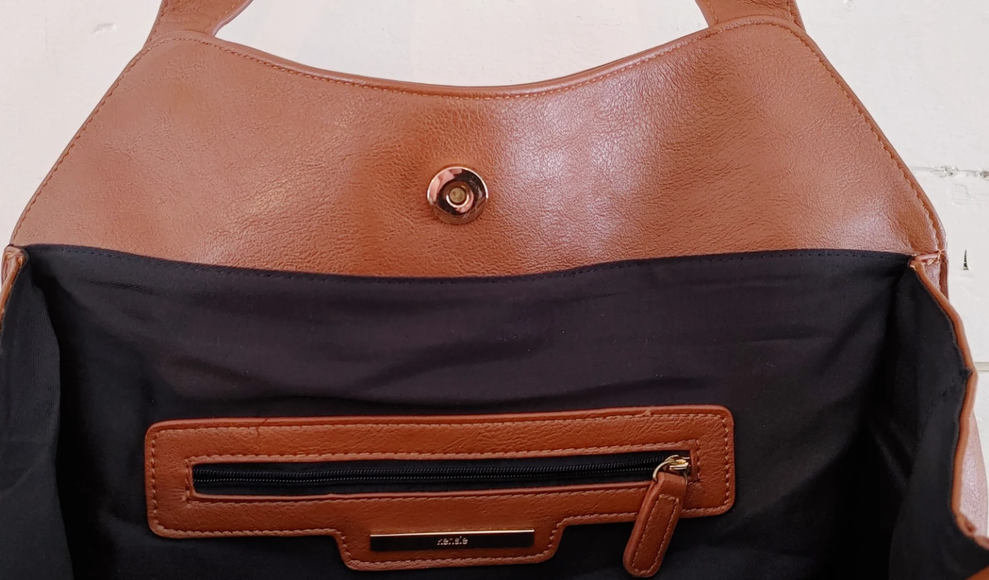 Kensie Brown Faux Leather Fringe Tote Bag - photo 5