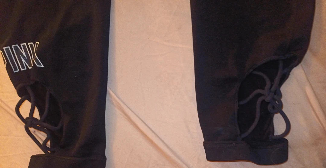 PINK Black Tie-Up Leggings - photo 2