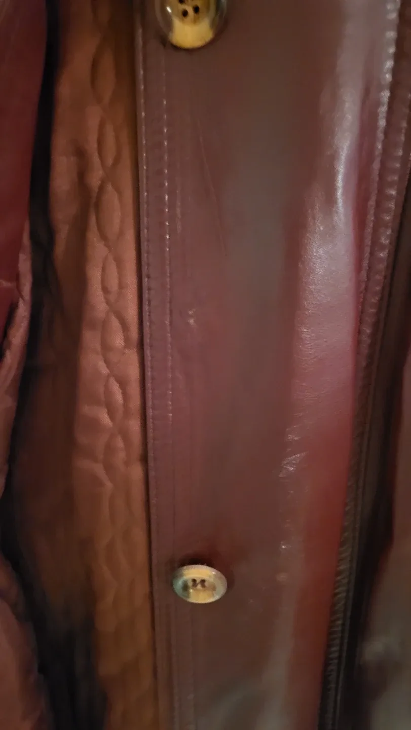 Leather Attic Red Leather Coat Size 7/8 image indicator(6)