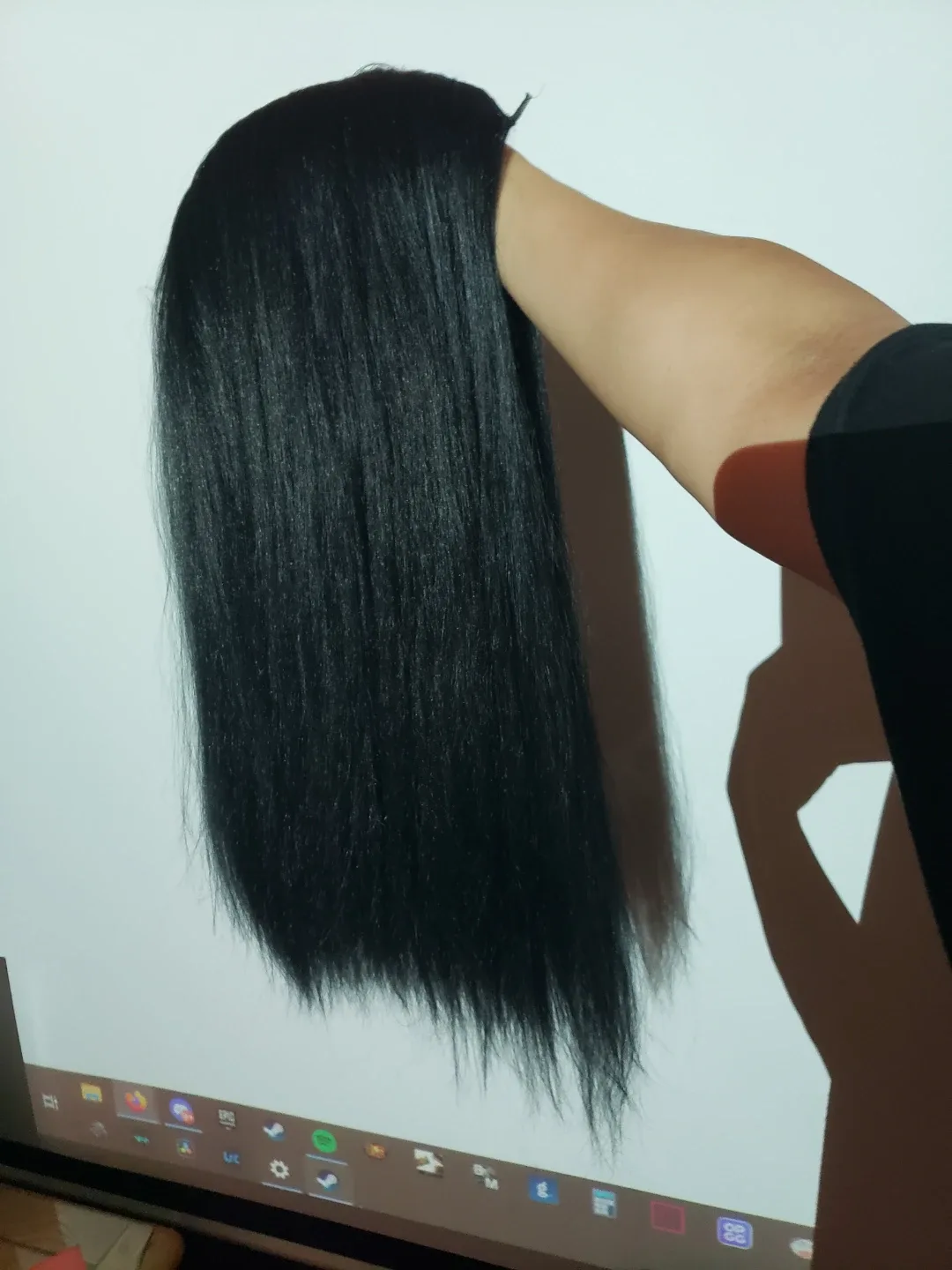 U Part Wig - Black Hair NEW image indicator(3)