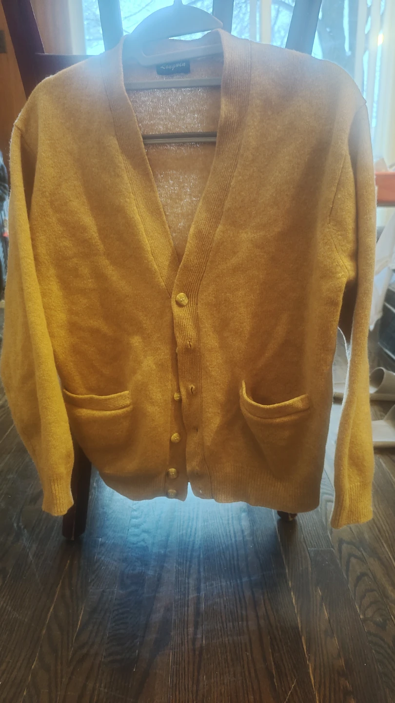 Longwen Cardigan Sweater - Mustard Colour