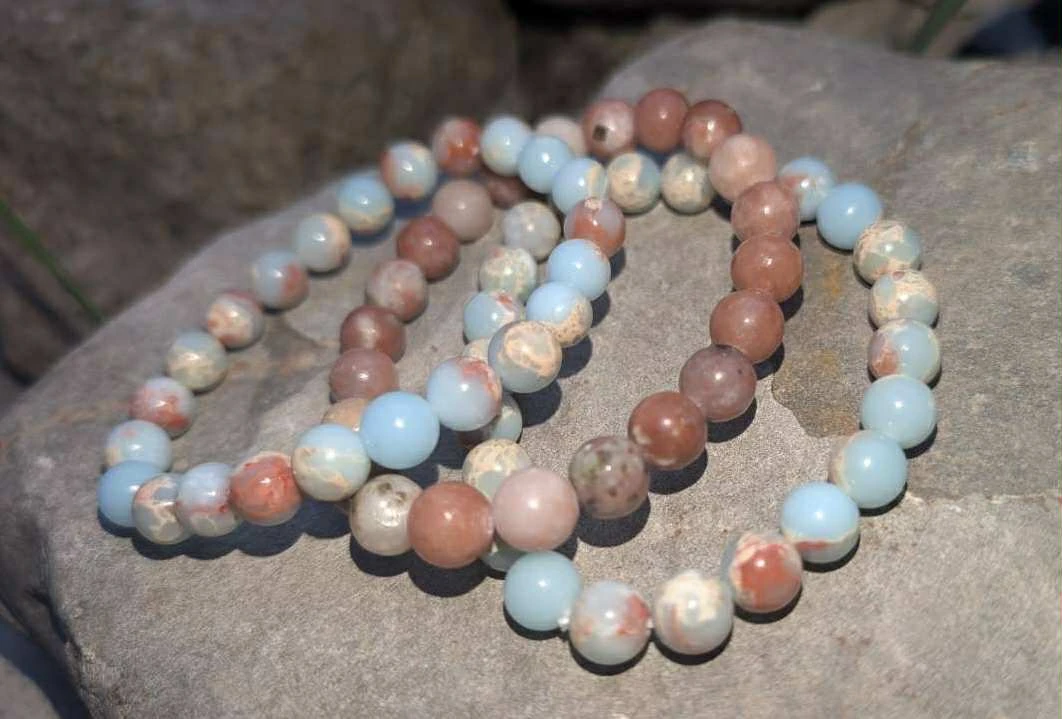 Set of New 3 real stone bracelets