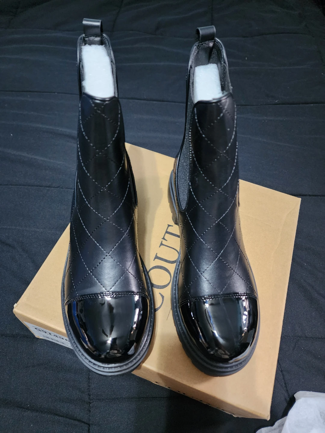 Coutgo Black Chelsea Boots - Size 8 - photo 4
