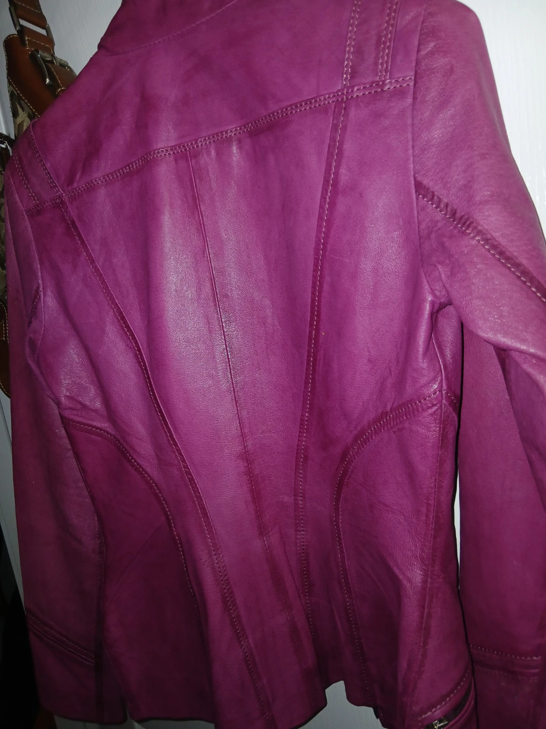 Danier Purple Leather Jacket Size 3XS - photo 5