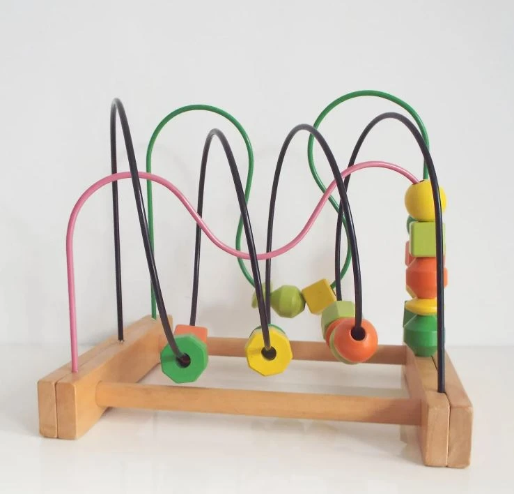 IKEA Wooden Bead Maze Toy Rainbow Abacus Labyrinth - photo 4