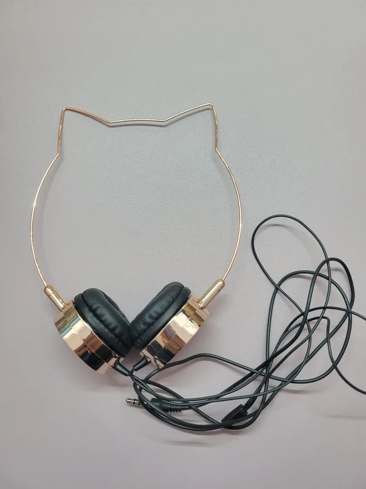 Cat Ear Headphones - Rose Gold & Black #Cleanout