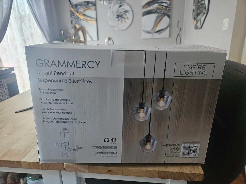 Grammercy 3-Light Pendant - Empire Lighting
