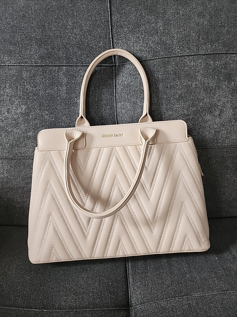 Jenny Fairy Beige Quilted Handbag
