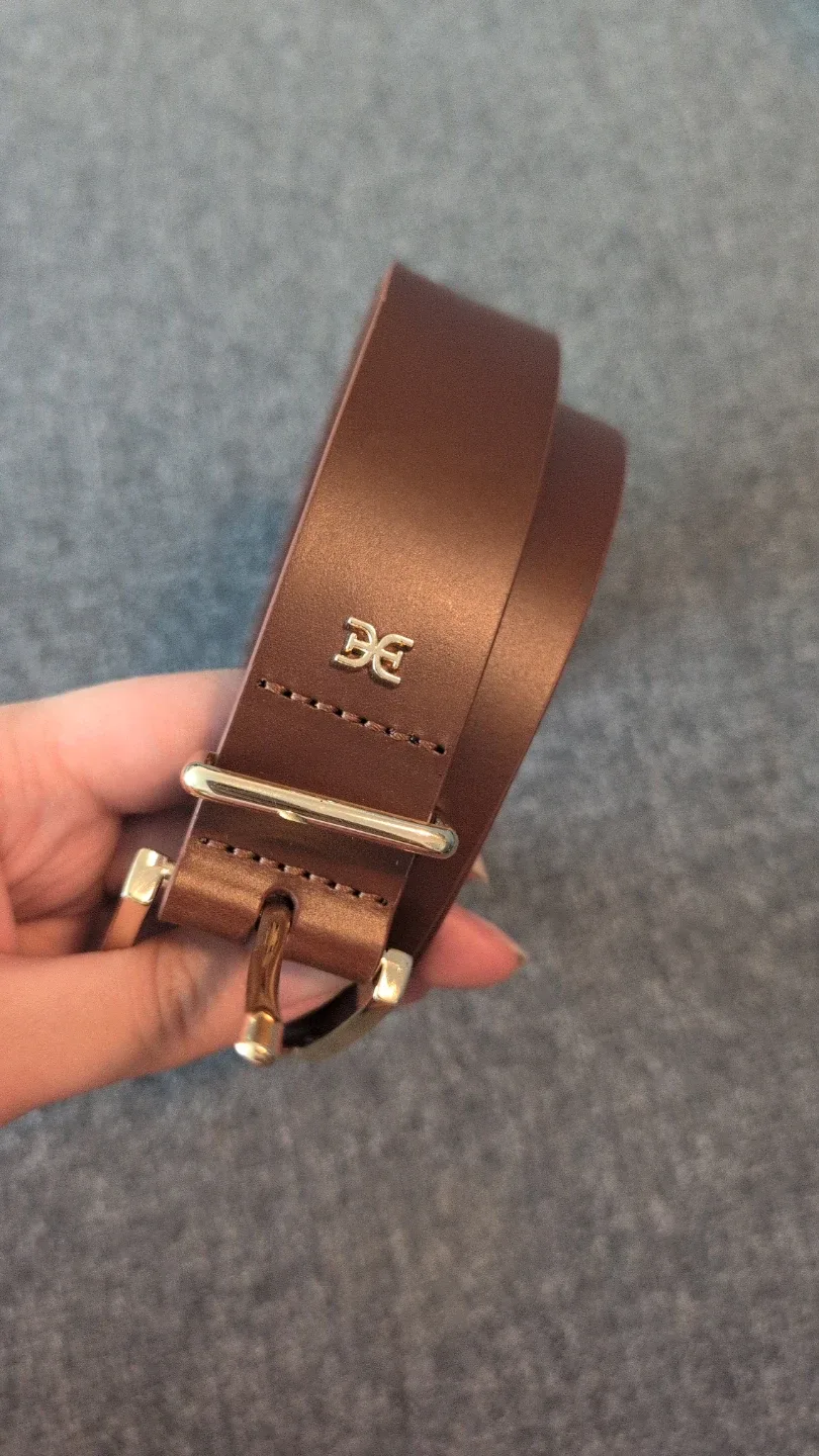 Sam Edelman Brown Leather Belt large to XL image indicator(2)