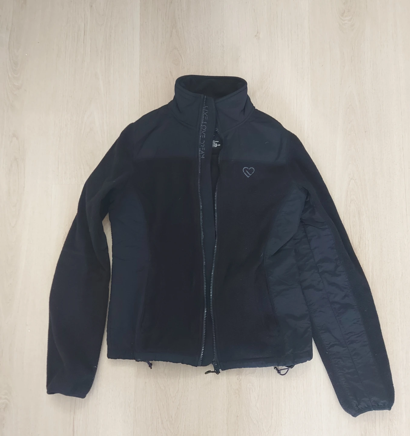 Fleecy warm black zip up jacket