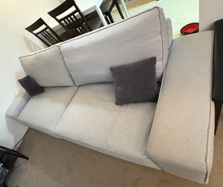 Light Grey Sectional Sofa - photo 3