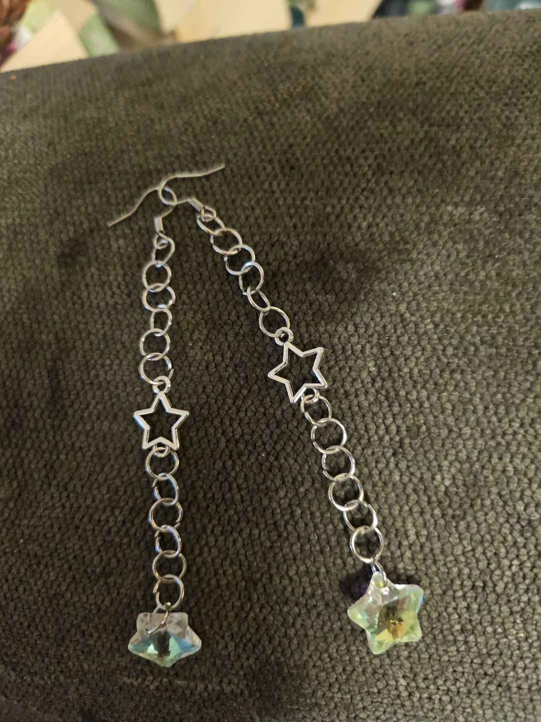 Homemade Star Drop Earrings