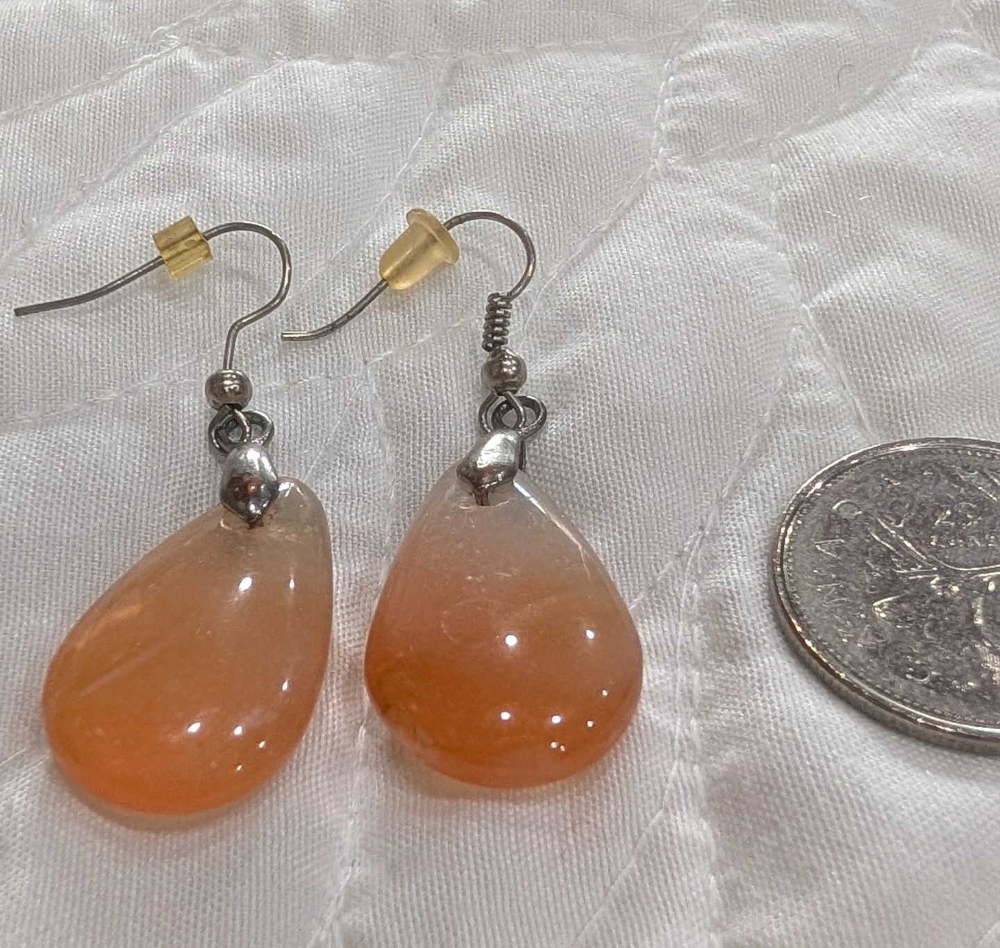 Peach Drop Earrings