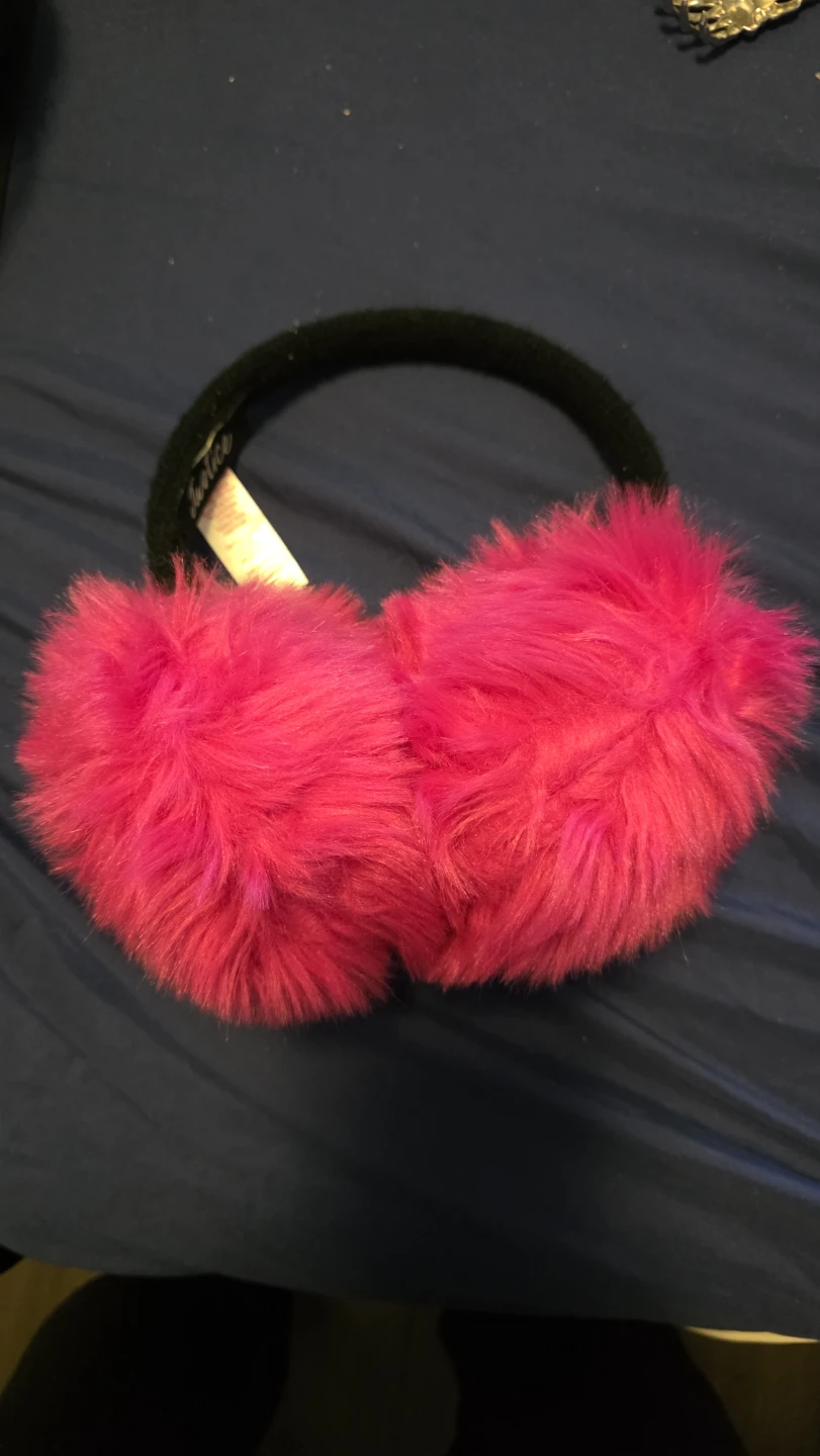 Fuzzy Pink Earmuffs