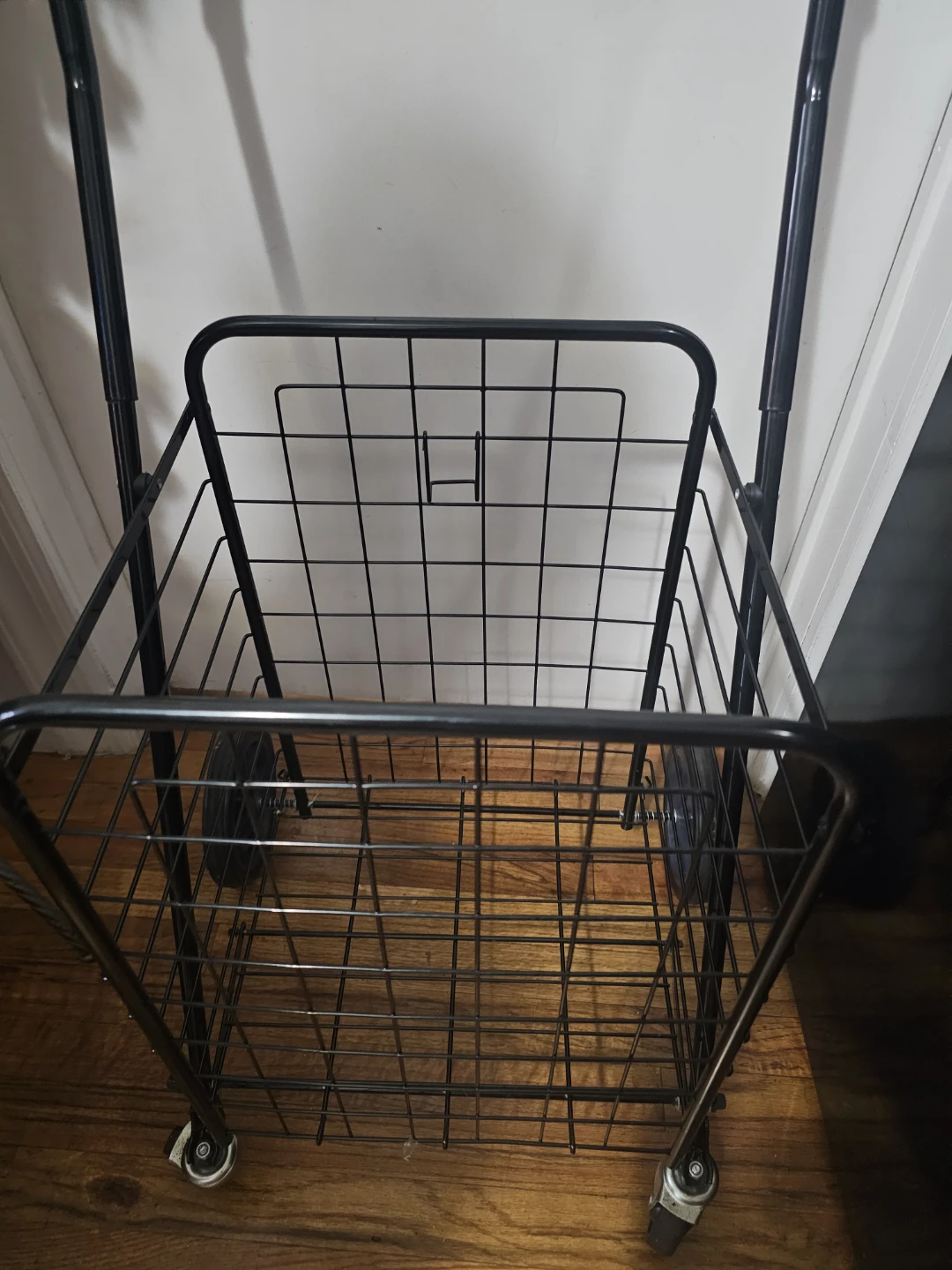 Folding Shopping Cart - Black Metal - photo 2
