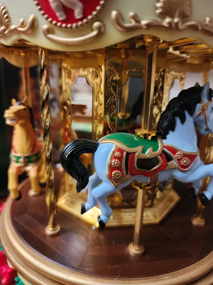 Mr. Christmas Musical Holiday Merry Go Round with Moving Parts image indicator(5)