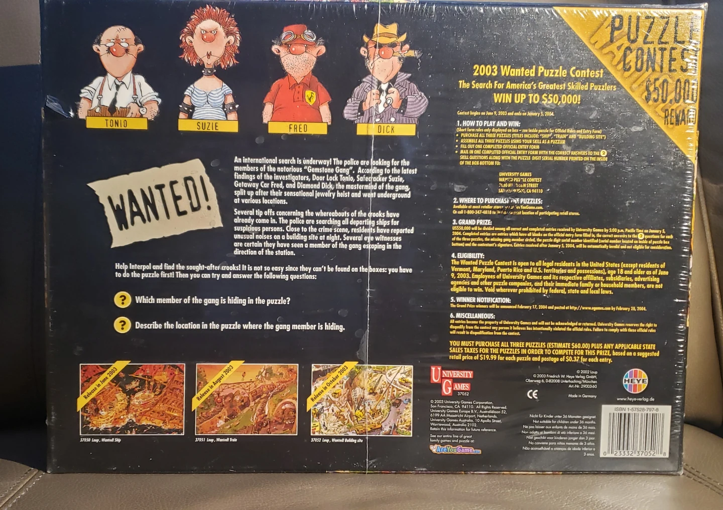 University Games Wanted Puzzle Contest 1000 Piece - photo 2