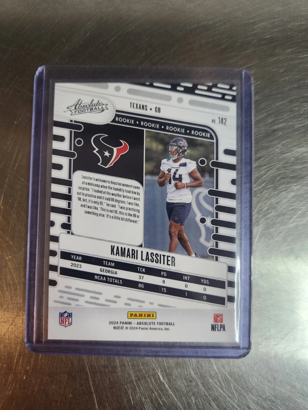 Kamari Lassiter Texans Rookie Card - photo 2