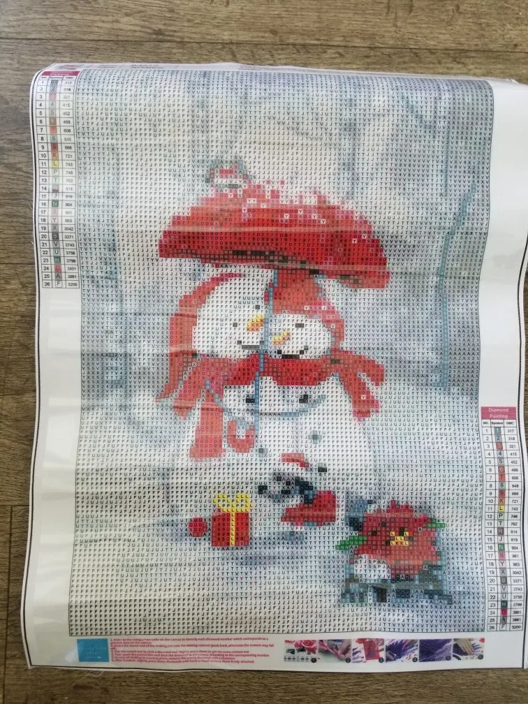 Diamond Painting Kit - Snowman, 30x40cm