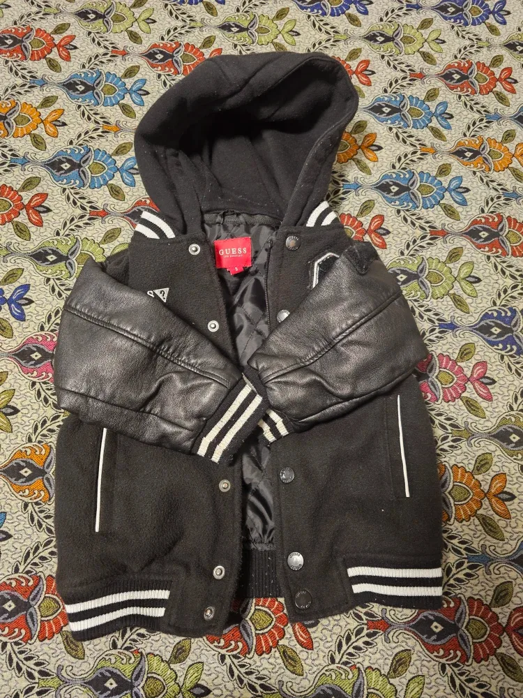 Guess Black Varsity Jacket - Size 3 image indicator(2)