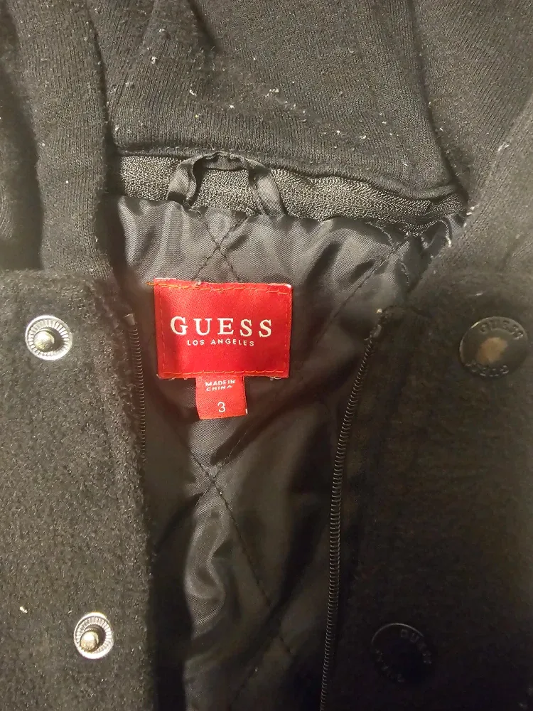 Guess Black Varsity Jacket - Size 3 image indicator(3)