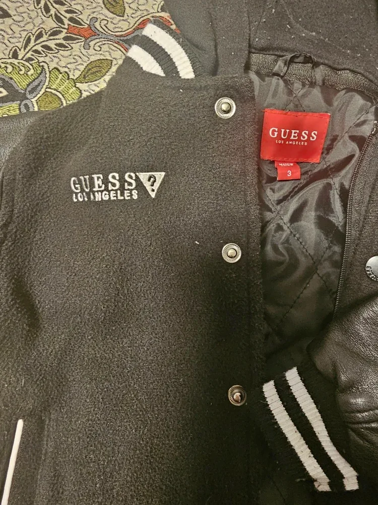 Guess Black Varsity Jacket - Size 3 image indicator(4)