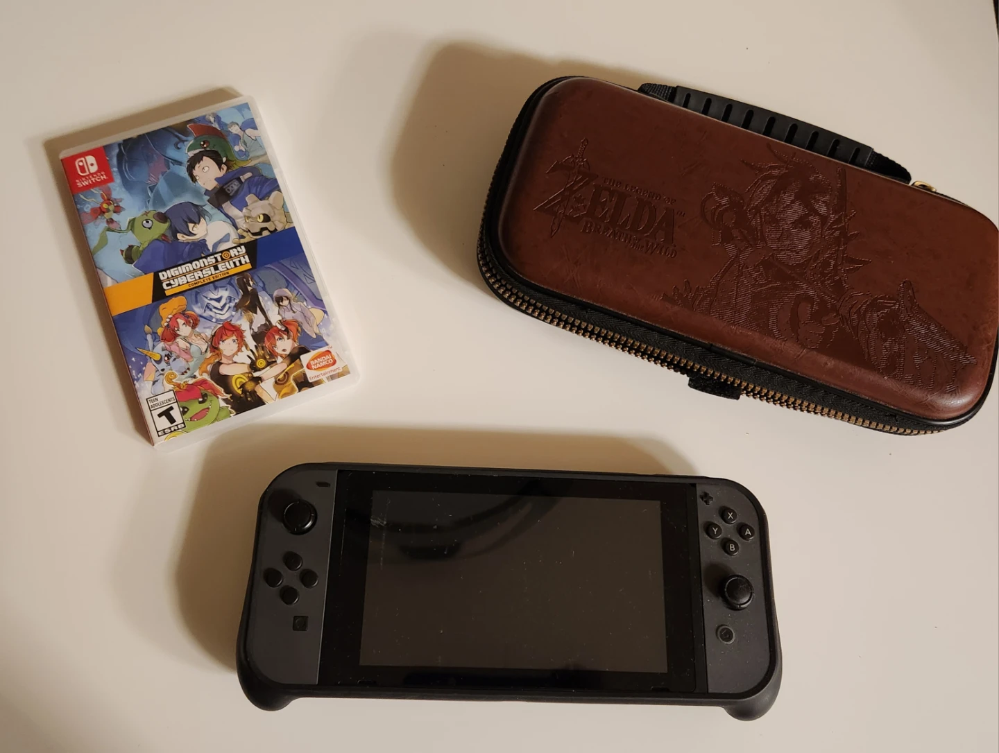 Nintendo Switch Console, Game & Zelda Case