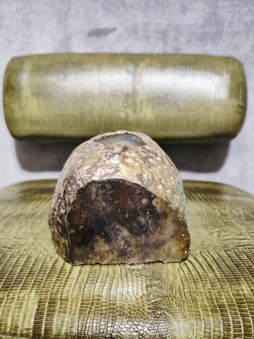 Copper Melt Covered Agate - photo 4