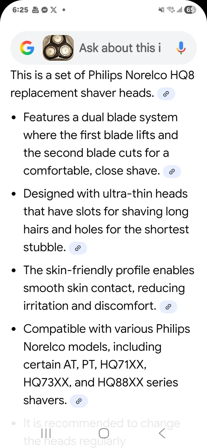 Philips Norelco HQ8 Replacement Shaver Heads image indicator(2)