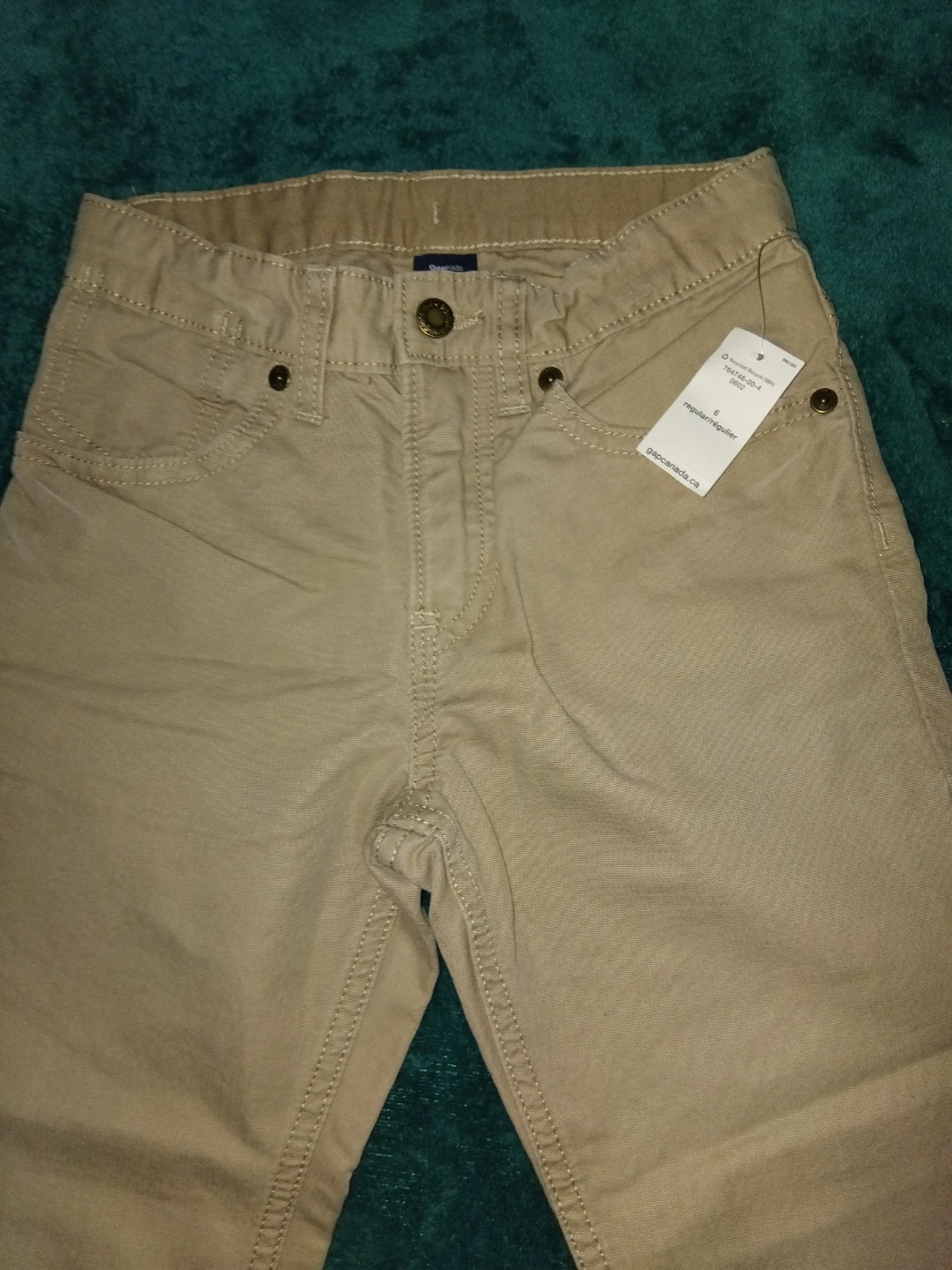 Gap Kids Regular Fit Beige Pants Size 6 - New - photo 2