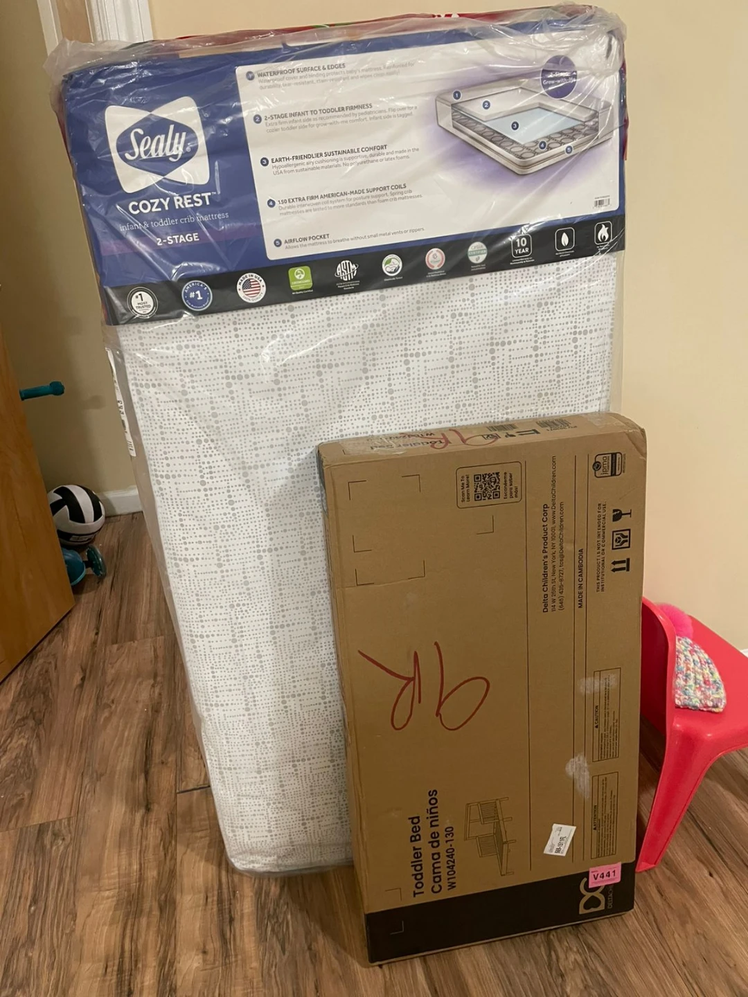 Sealy Cozy Rest 2-Stage Toddler Crib Mattress +Toddler Bed