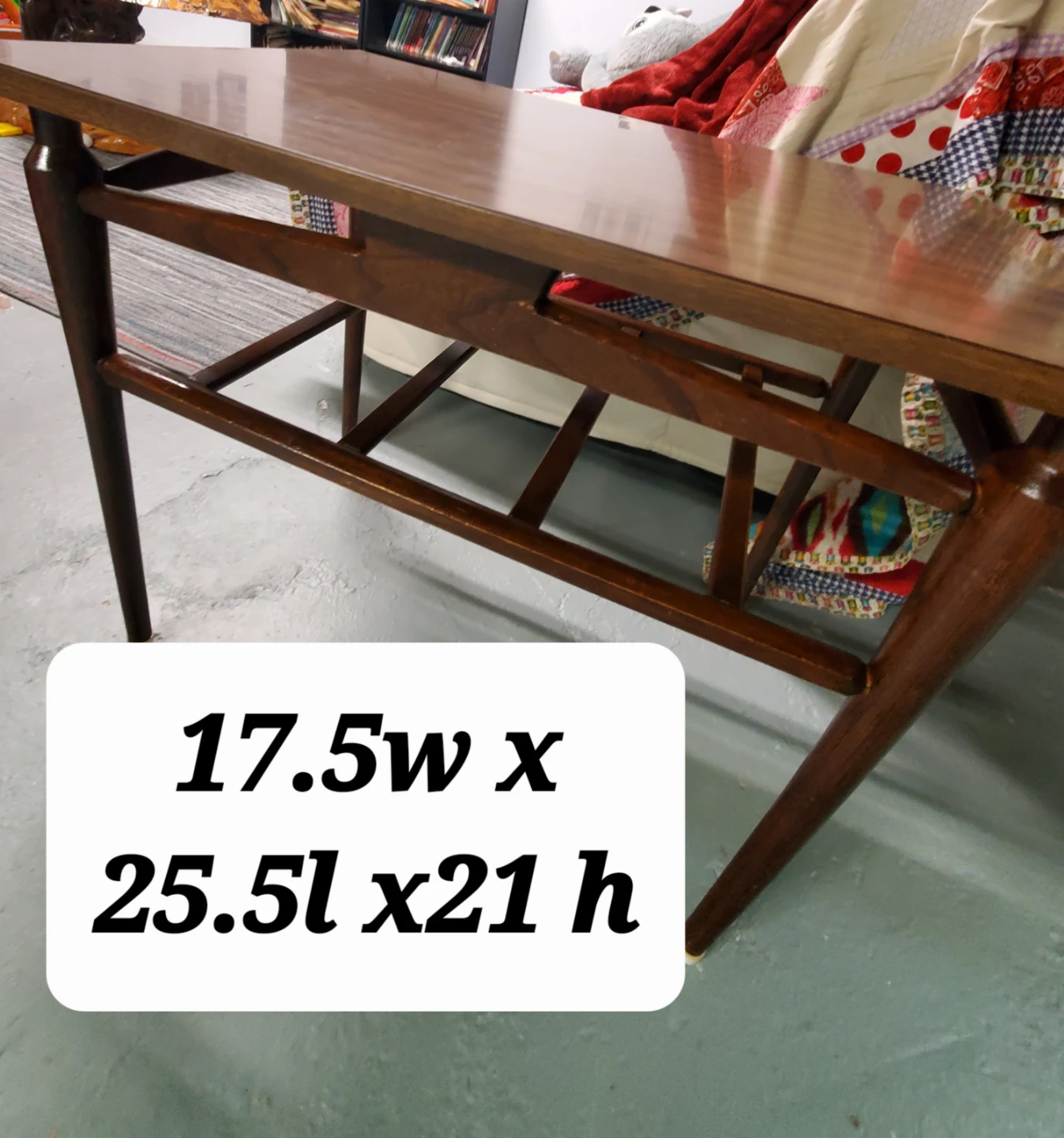 Vintage Wood Side Table 17.5"x25.5"x21" - photo 2