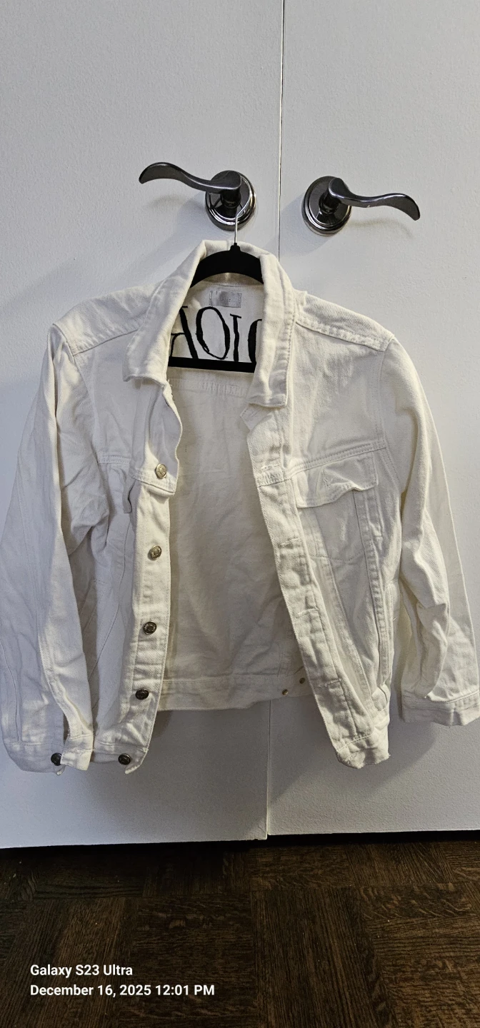 Dior White Denim Jacket - Size Small - photo 4
