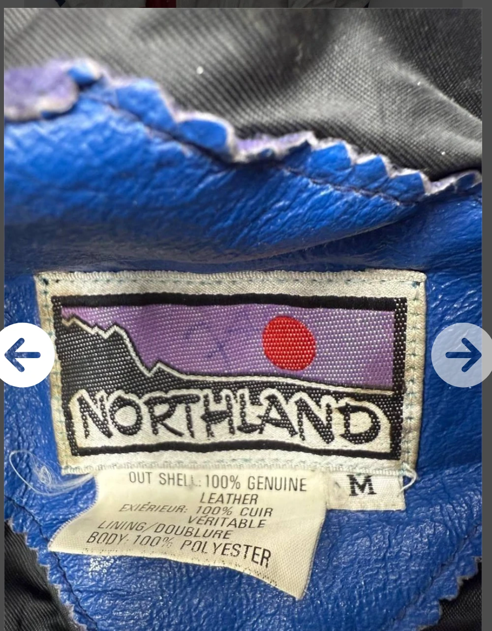 Northland Leather Baseball Jacket - Size M - photo 3