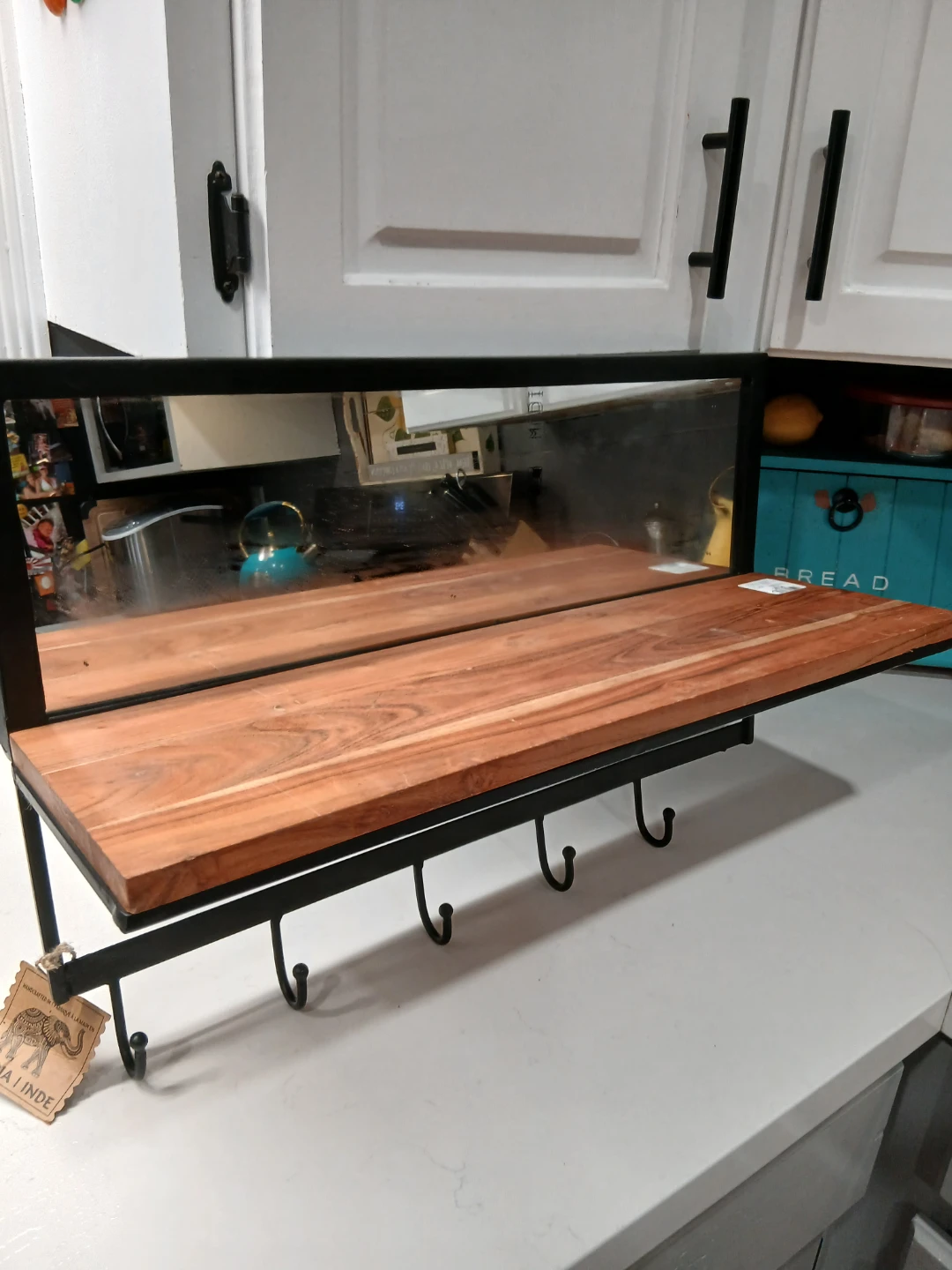 Homesense Mirror Shelf with Hooks - photo 2