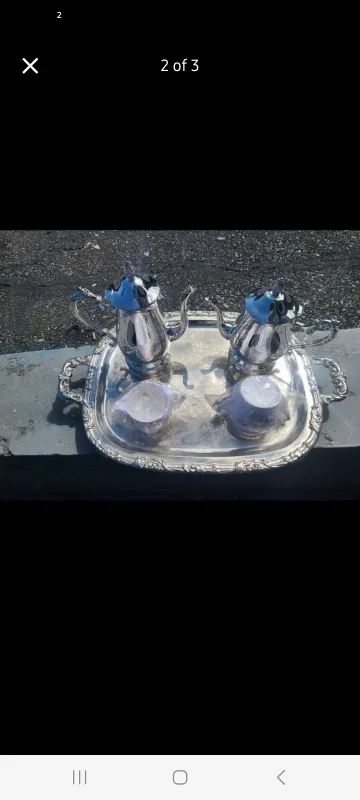 Silver Plated Tea Set with Tray image indicator(3)