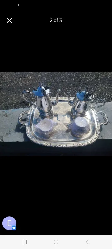 Silver Plated Tea Set with Tray image indicator(5)