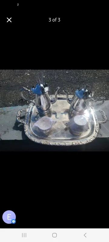 Silver Plated Tea Set with Tray image indicator(6)