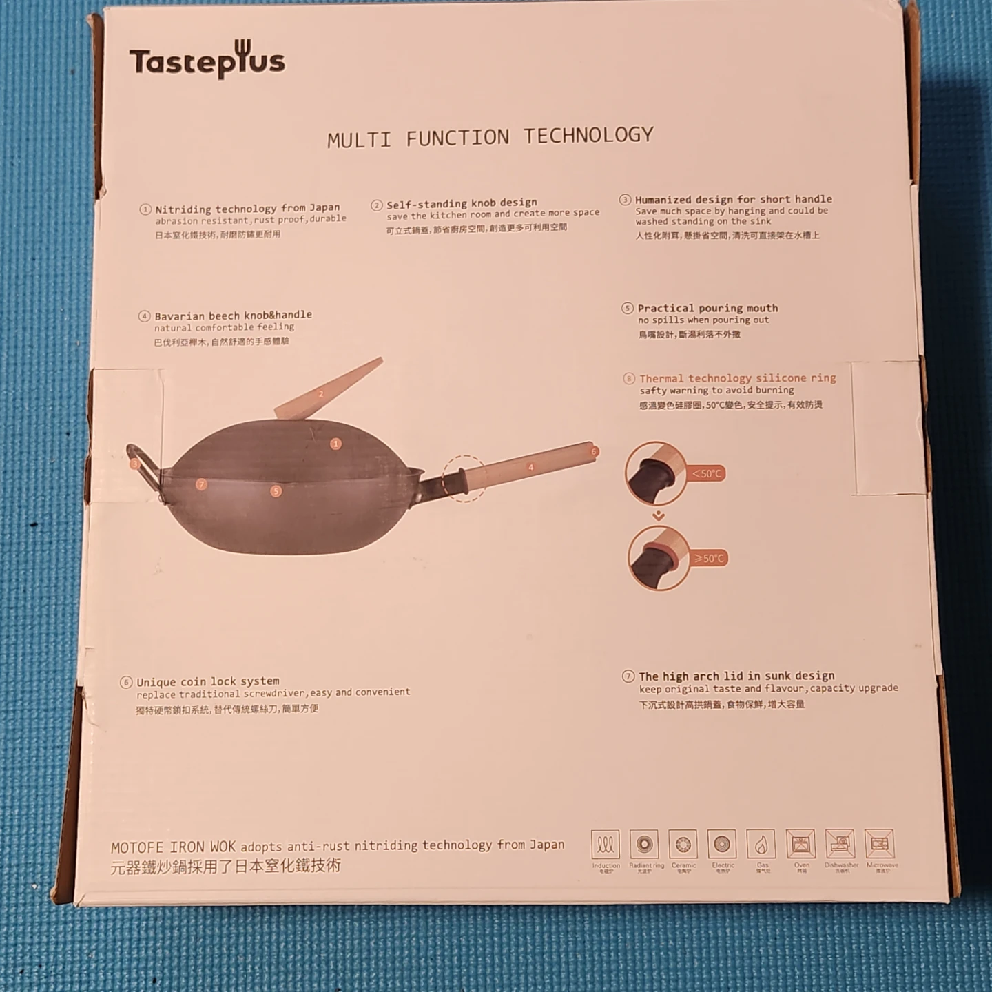 Tasteplus MotoFe 32cm Iron Wok - New in Box! - photo 2