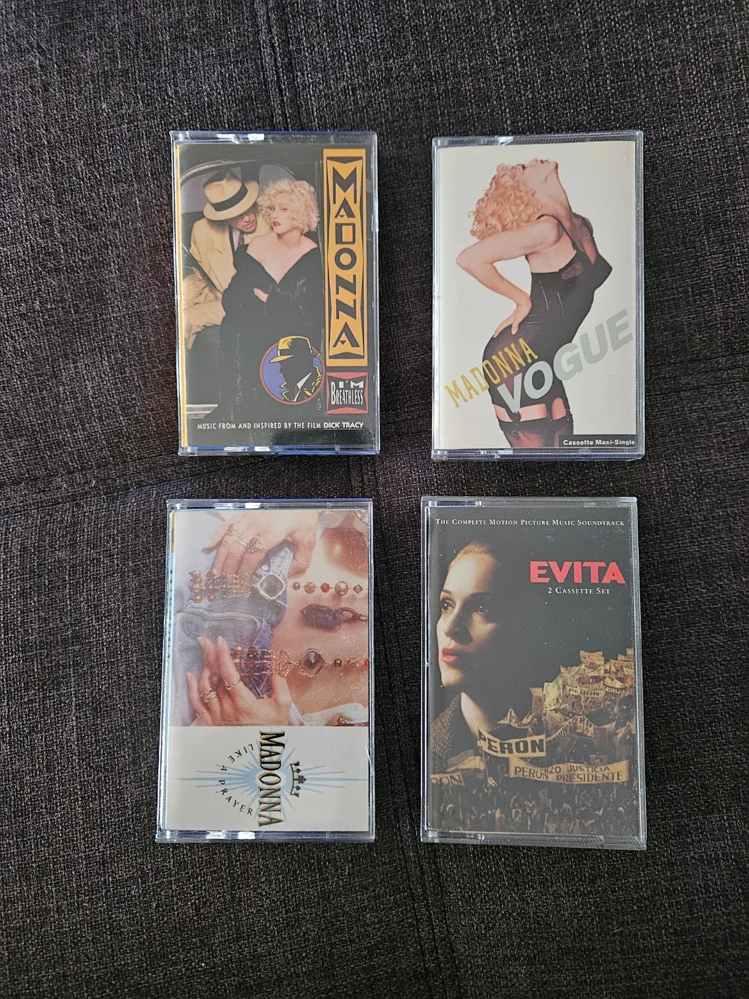 Madonna Cassette Tapes - Breathless, Vogue, Like a Prayer, Evita