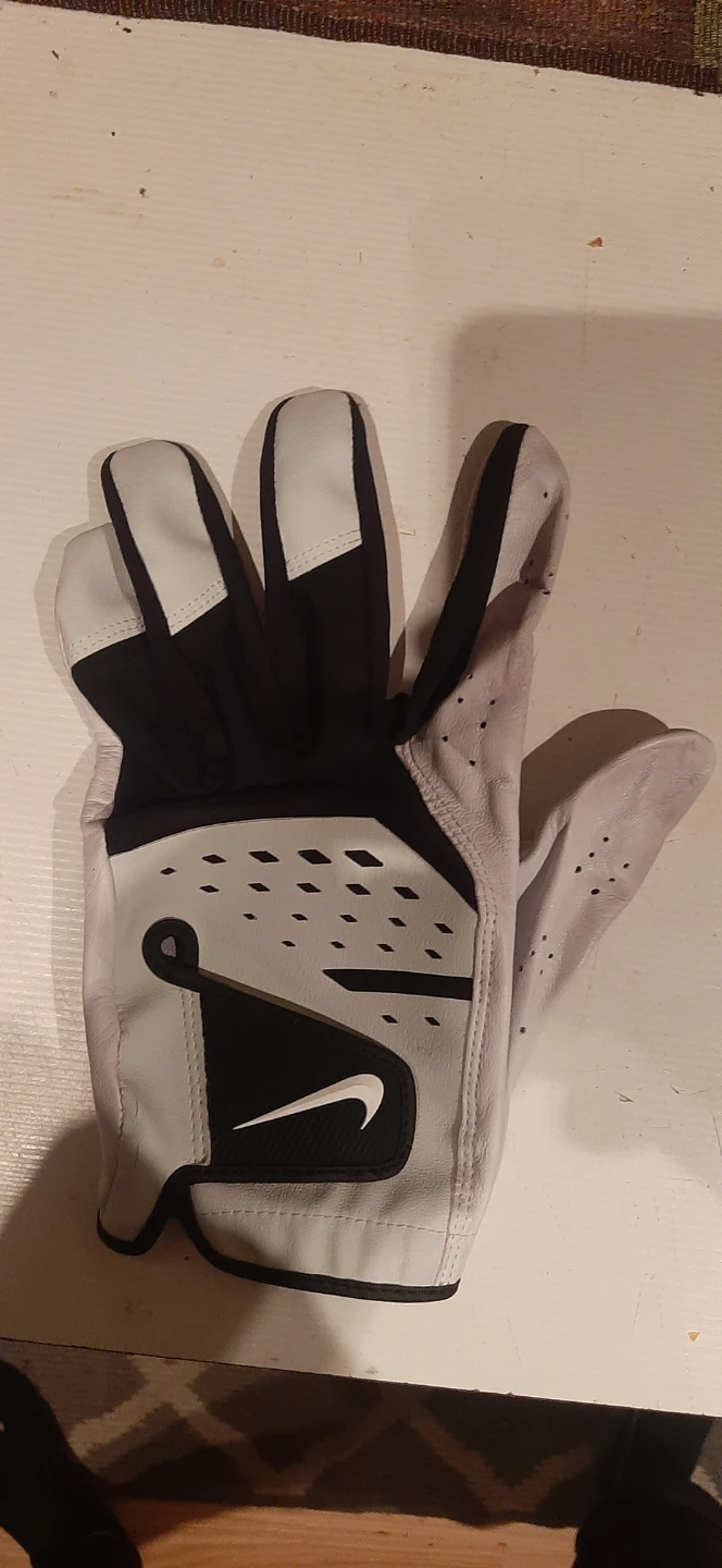 Nike Mens Left Handed Golf Glove - White & Black