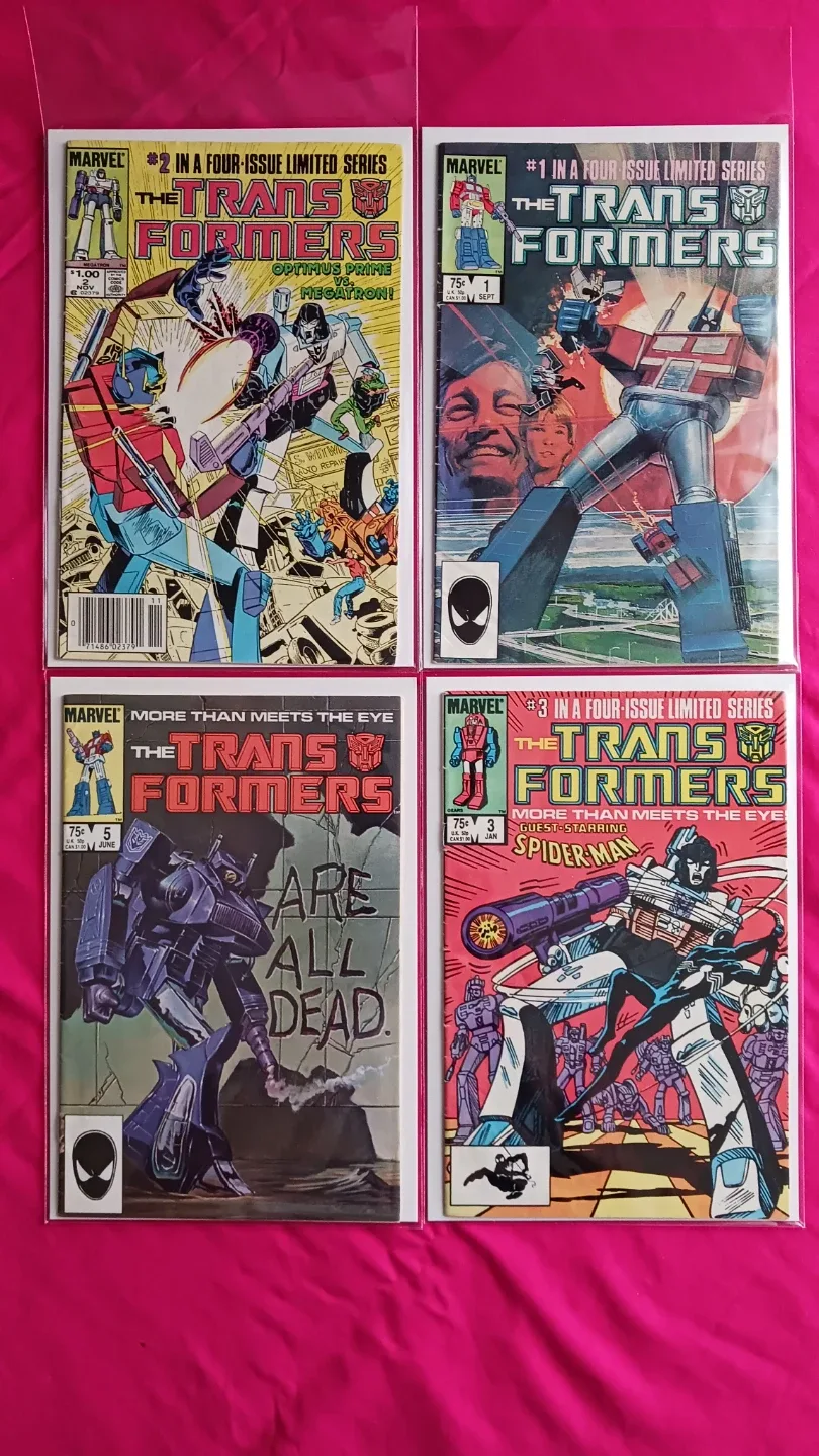 Transformers Comic Book Lot (Issues 1, 2, 3, 5)