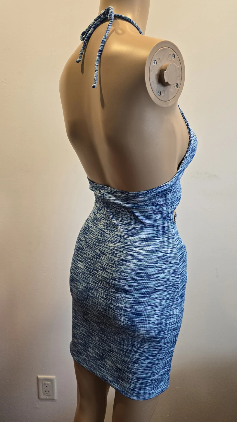 Streetwear Society Blue Halter Dress - Size S #Cleanout - photo 4