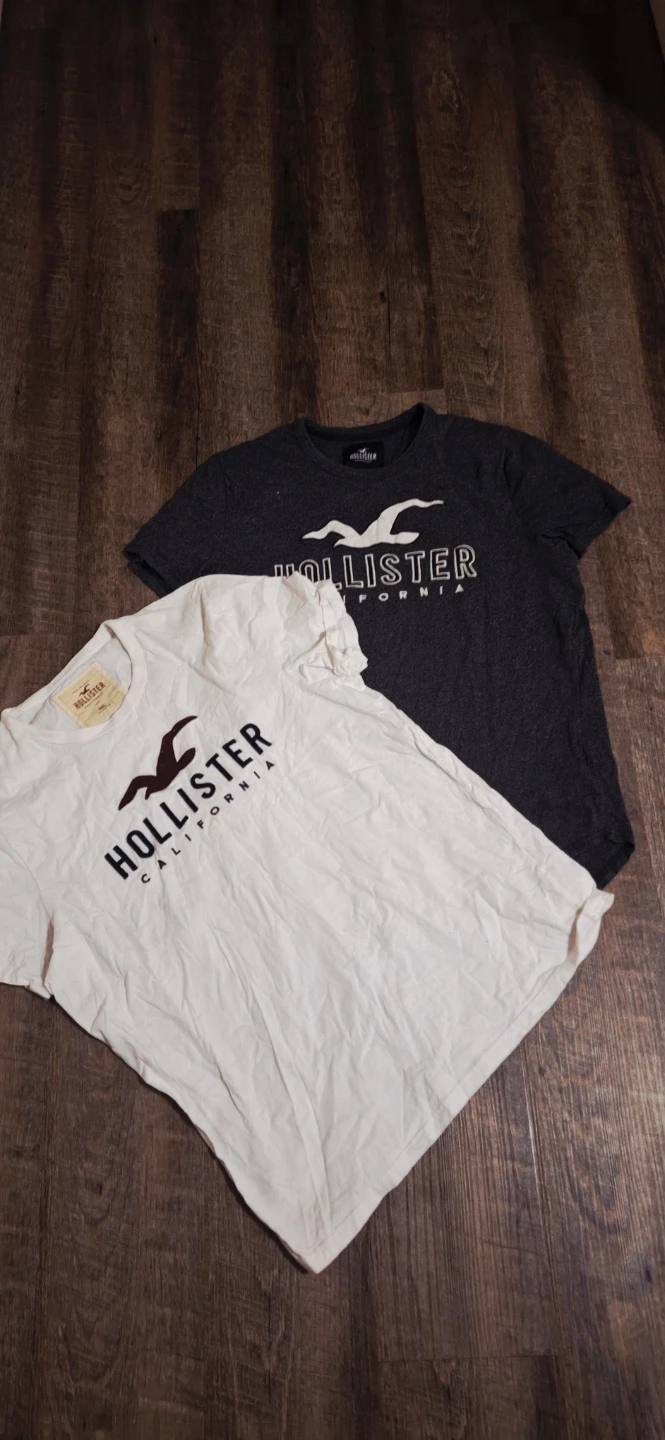 Hollister T-Shirts - White & Grey BUNDLE