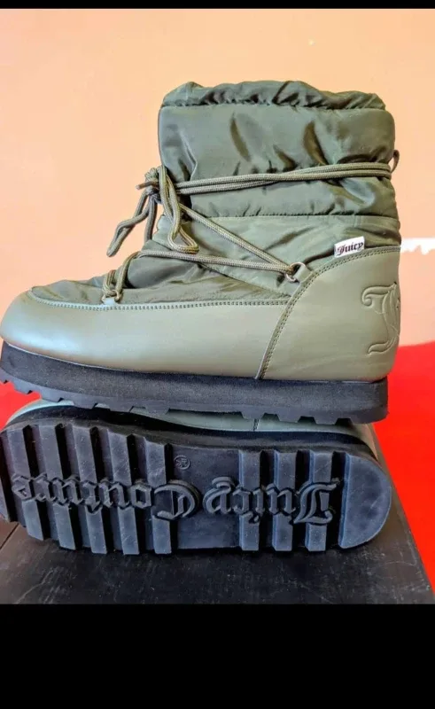 Juicy Couture Winter Boots - Size 7 - Olive Green  #Cleanout