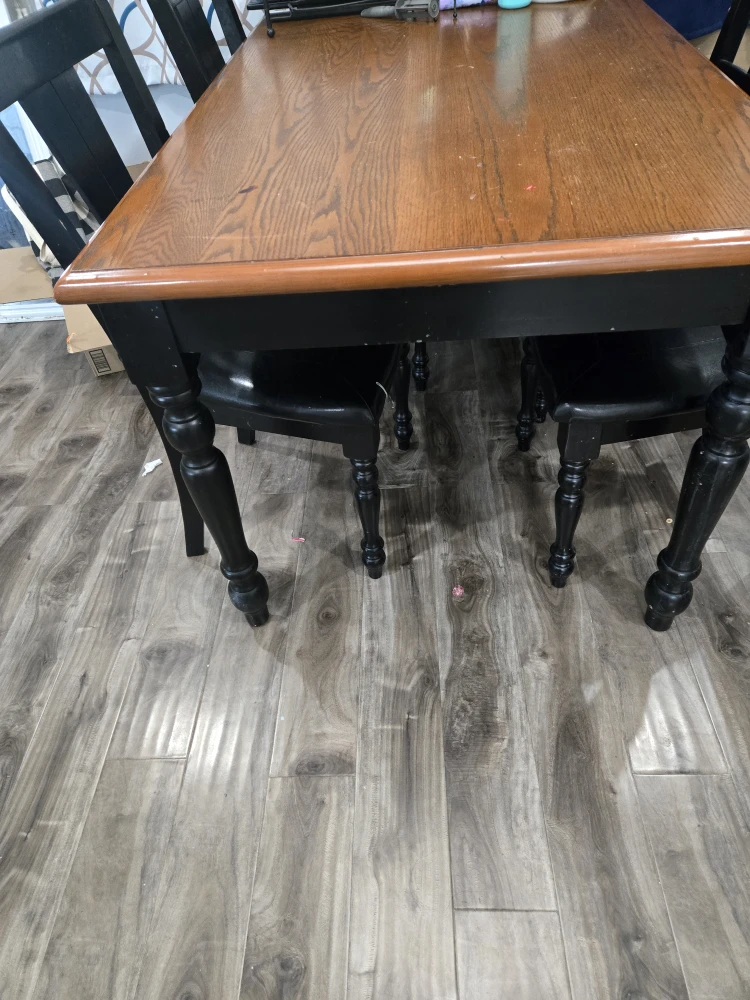 Wood Dining Table with 4 Chairs - photo 2