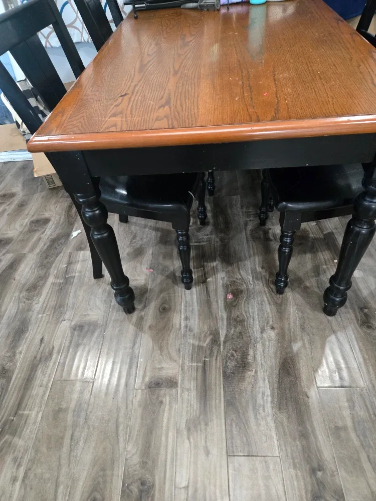 Wood Dining Table with 4 Chairs image indicator(2)